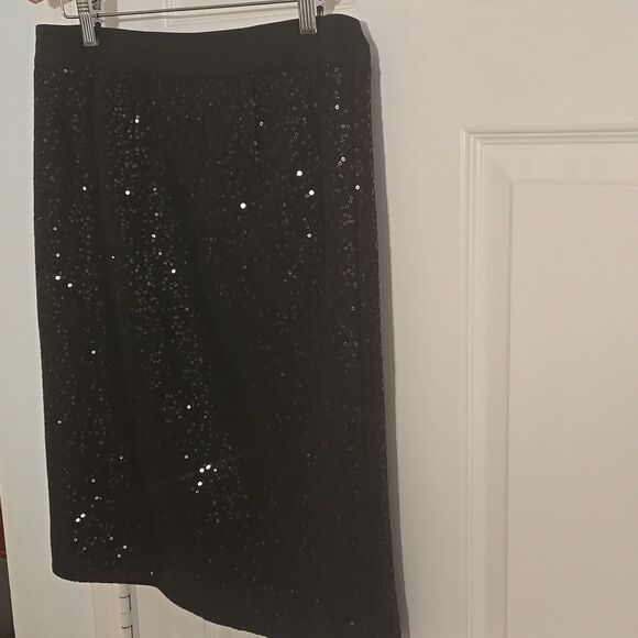 Boden Black Sequin Pencil Skirt Cocktail - Picture 2 of 6